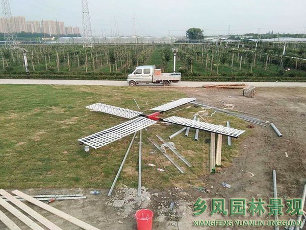 上海百果园风车搭建现场